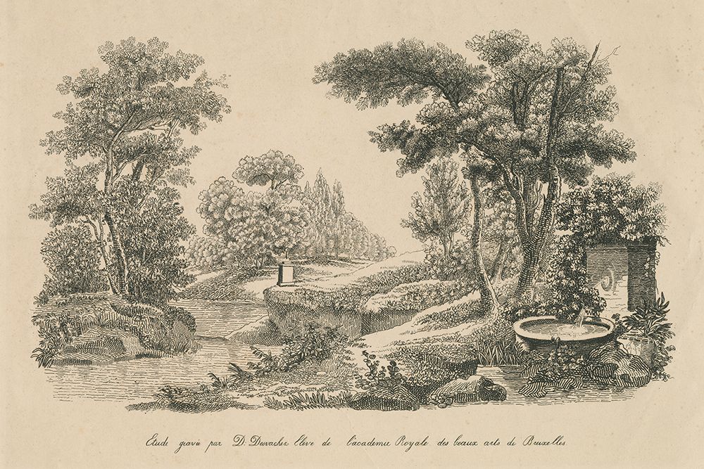 French Park Etching III art print by Wild Apple Portfolio for $57.95 CAD