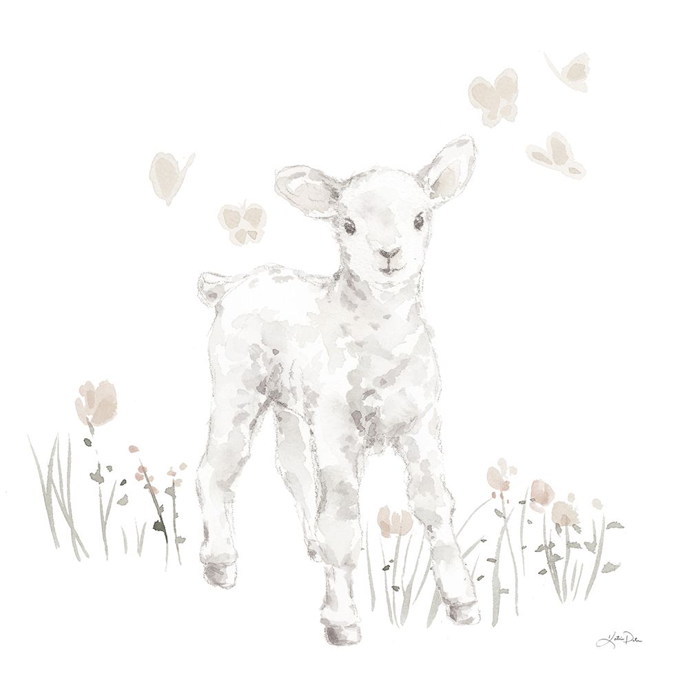 Spring Lambs I Neutral art print by Katrina Pete for $57.95 CAD