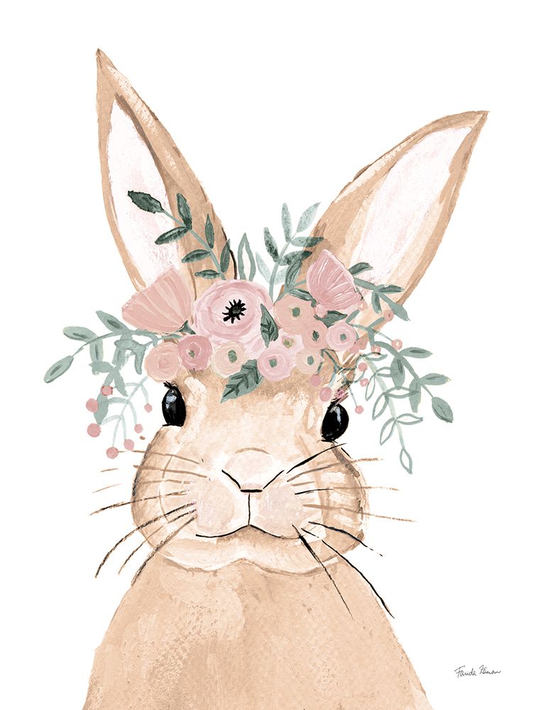 Sweet Rabbit Brown art print by Farida Zaman for $57.95 CAD
