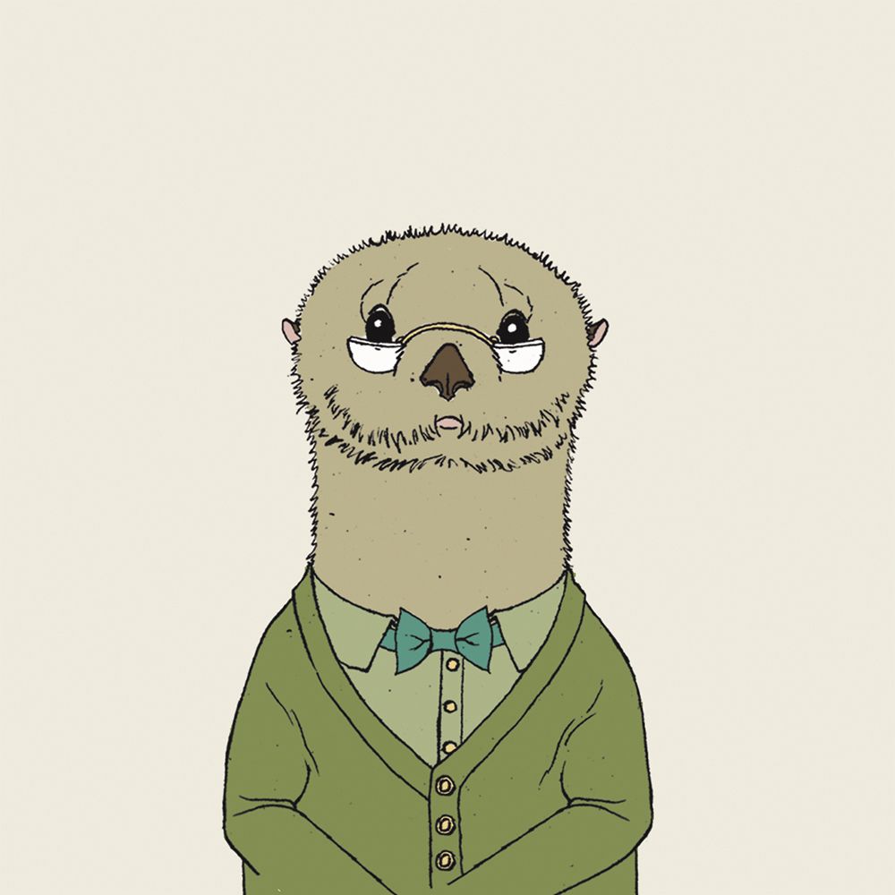Otter on Cream art print by Wild Apple Portfolio for $57.95 CAD