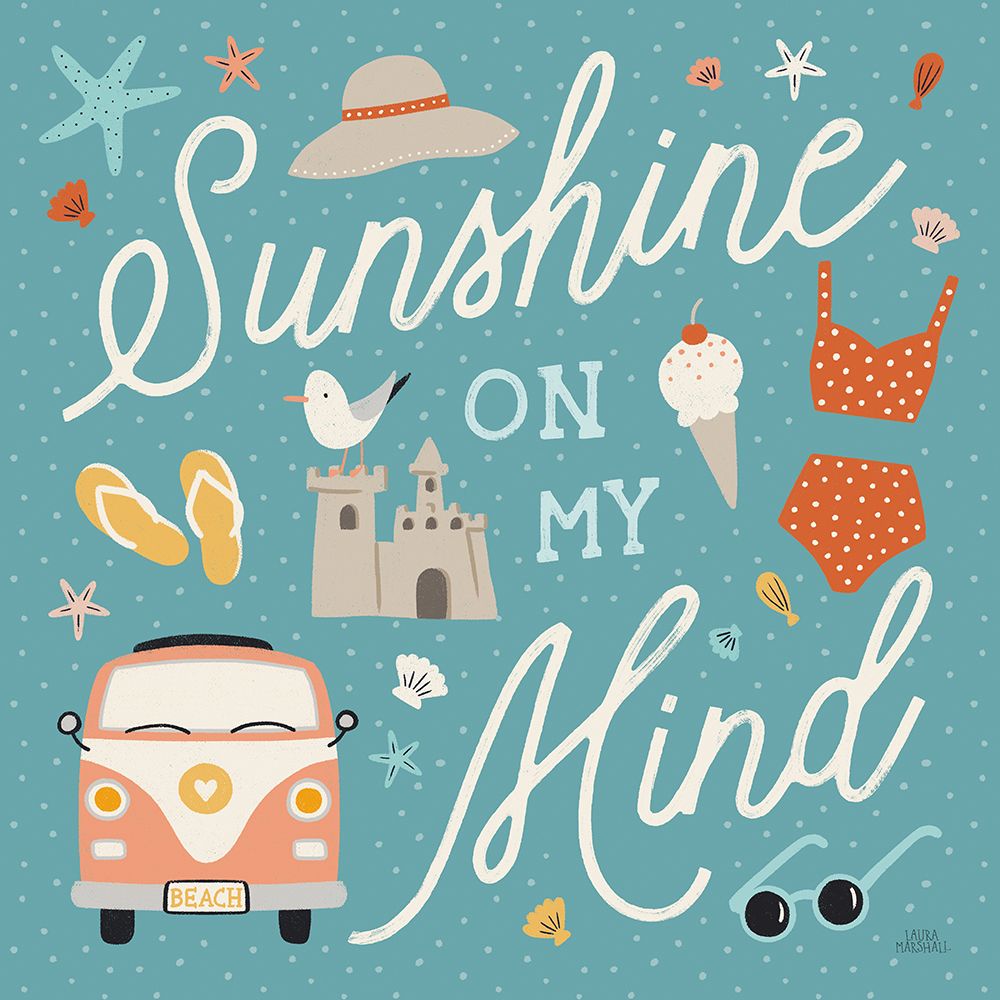 Beach Vibes V art print by Laura Marshall for $57.95 CAD
