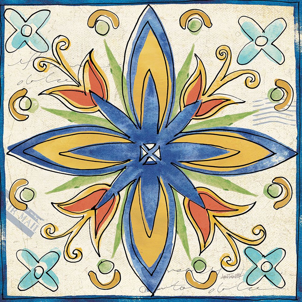 Tuscan Sun Tiles I Talavera art print by Anne Tavoletti for $57.95 CAD