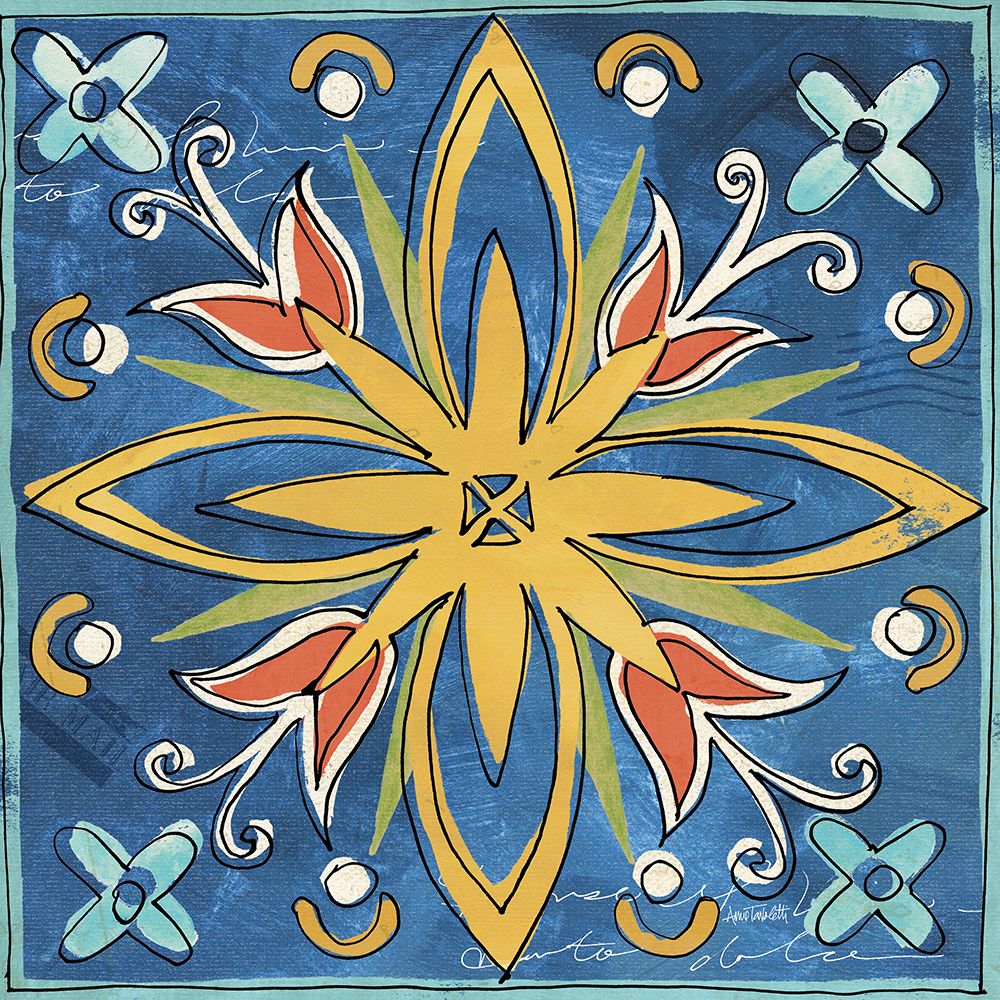 Tuscan Sun Tiles I Color Talavera art print by Anne Tavoletti for $57.95 CAD