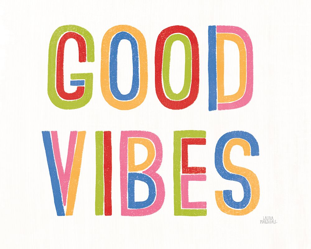 Rainbow Words I Crop art print by Laura Marshall for $57.95 CAD