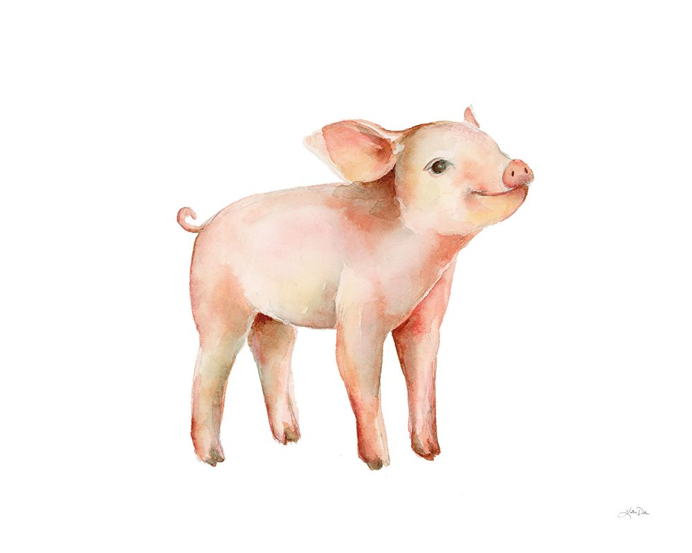 Sweet Piggy on White art print by Katrina Pete for $57.95 CAD