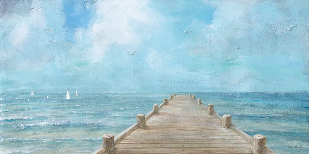 Summer Dock Panorama art print by Danhui Nai for $57.95 CAD