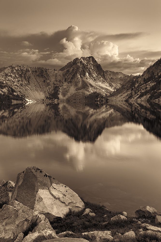 Sawtooth Lake Sepia art print by Alan Majchrowicz for $57.95 CAD