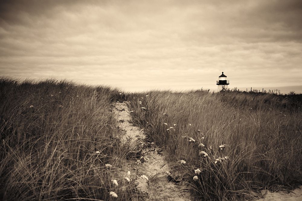 Nantucket Light Sepia art print by Aledanda for $57.95 CAD