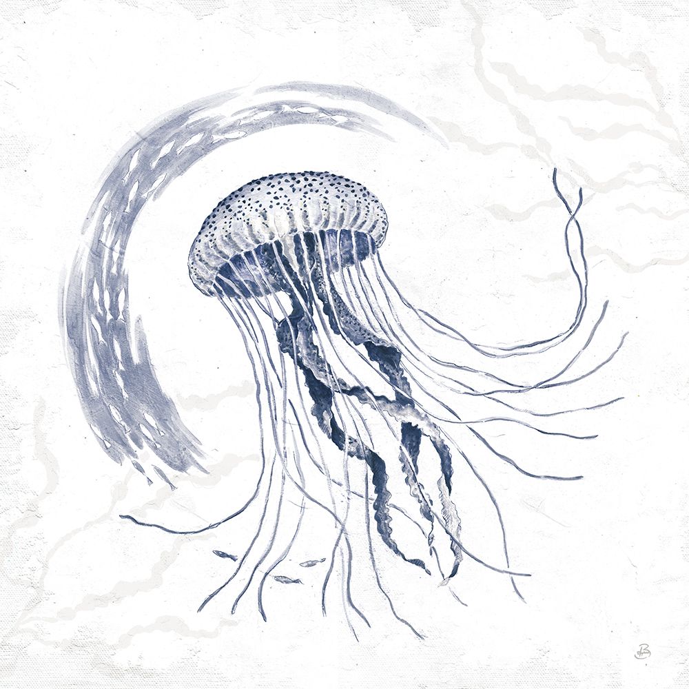 Delicate Sea IV Indigo art print by Daphne Brissonnet for $57.95 CAD
