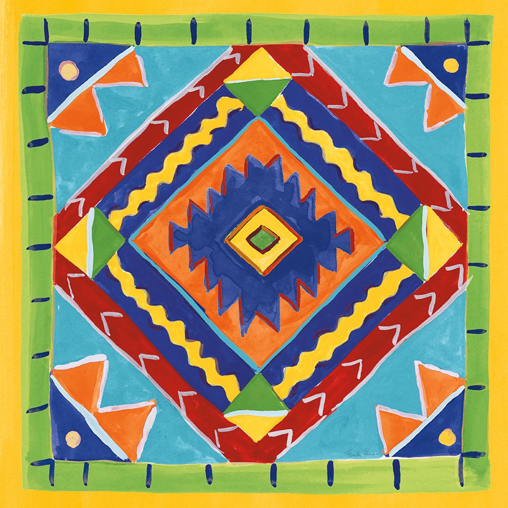 Mucho Caliente VII Blue art print by Farida Zaman for $57.95 CAD