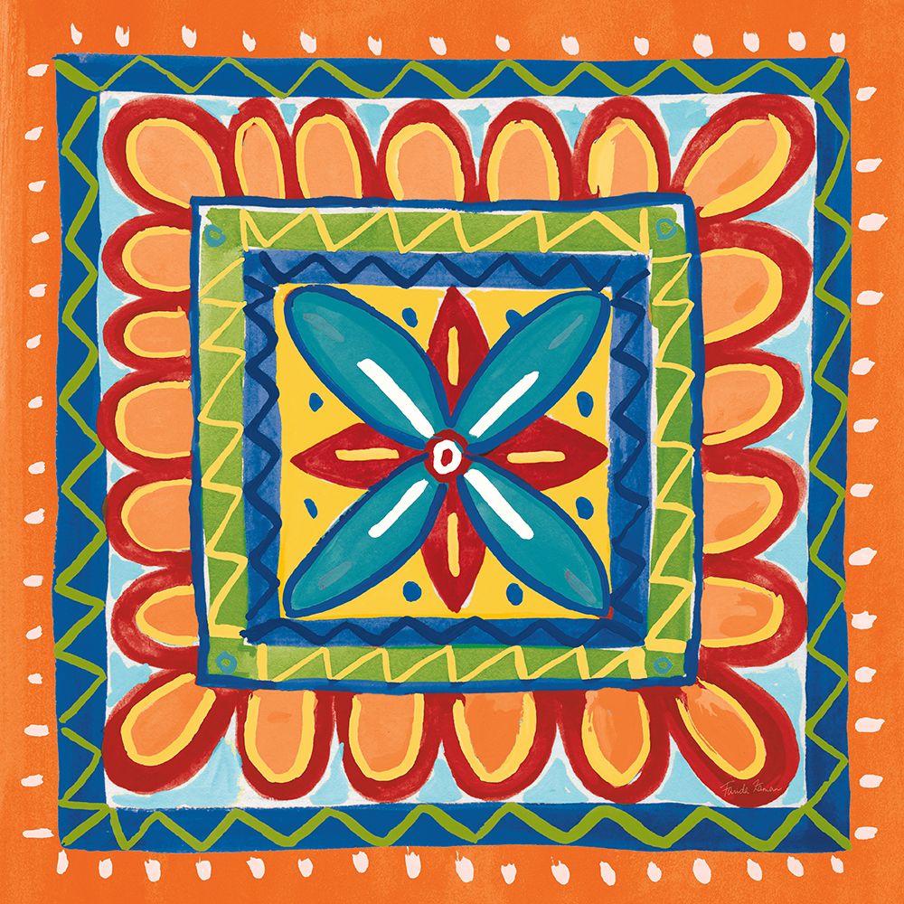 Mucho Caliente IX Orange art print by Farida Zaman for $57.95 CAD