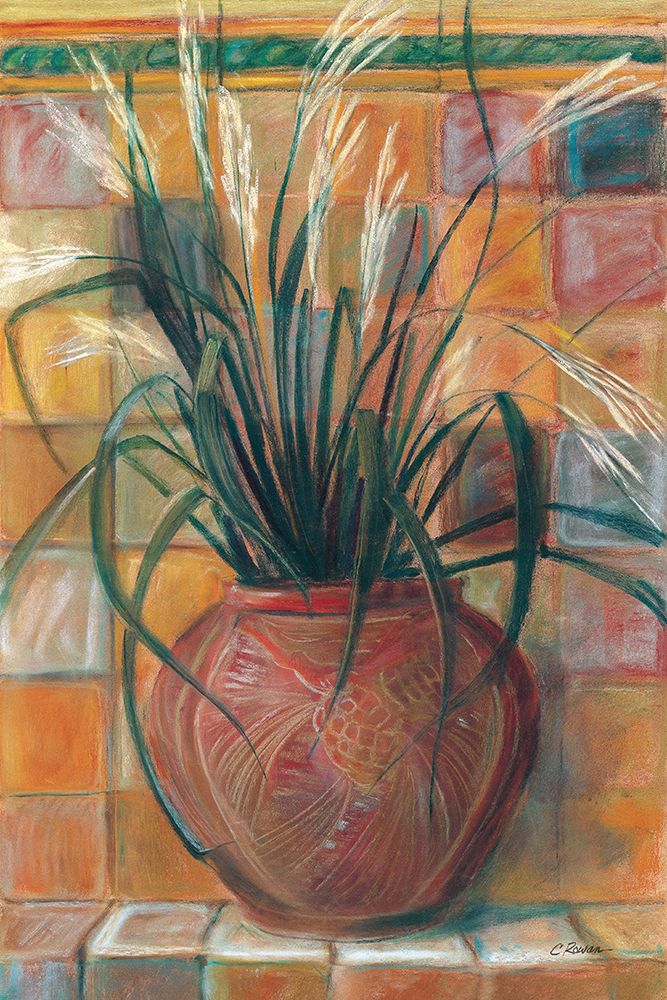 Grasses in Red Vase art print by Carol Rowan for $57.95 CAD