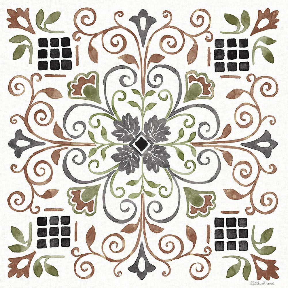 Mediterranean Motif IV Green art print by Beth Grove for $57.95 CAD