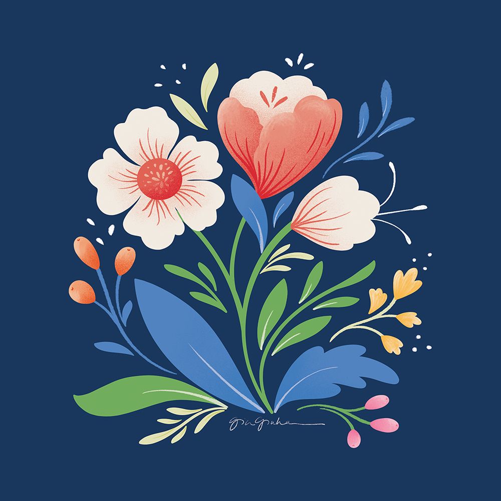 Flower Field I Bright Sq art print by Gia Graham for $57.95 CAD