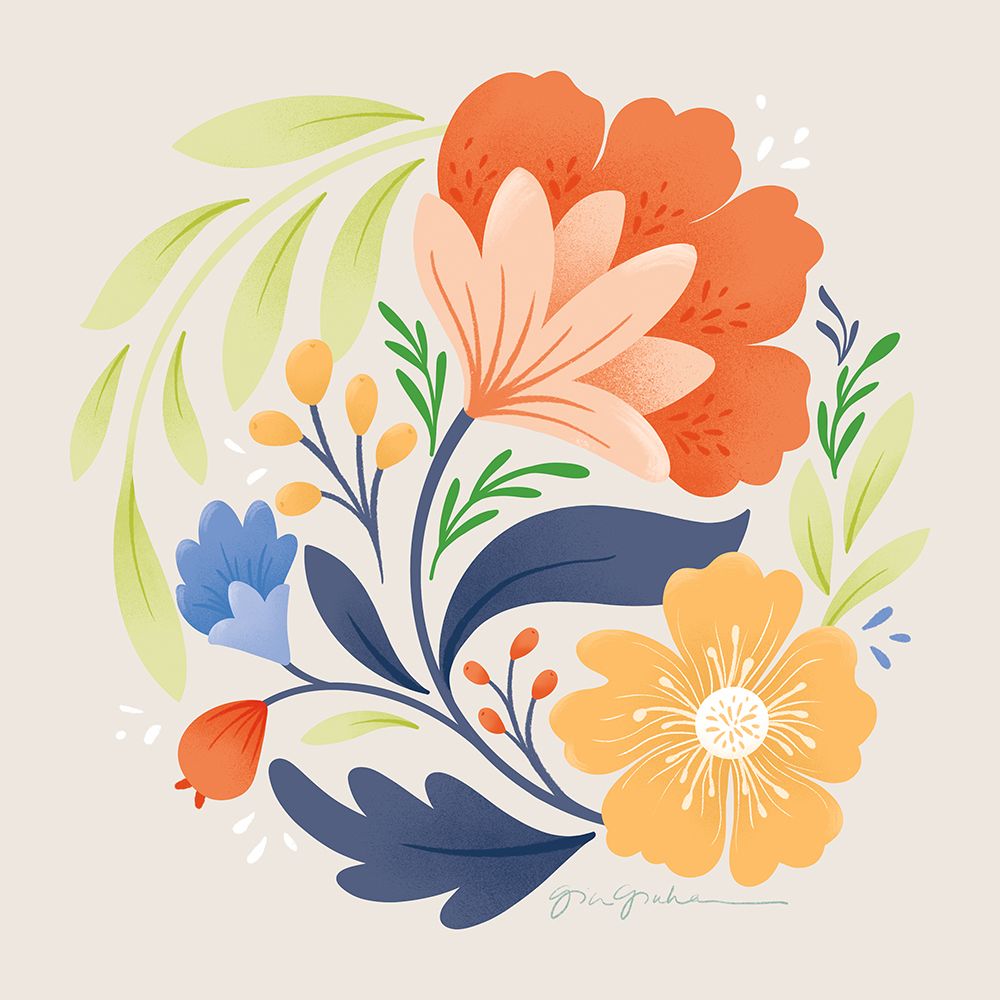 Floral Study I Bright art print by Gia Graham for $57.95 CAD
