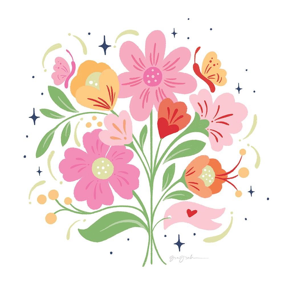 Bold Bright Bouquet I art print by Gia Graham for $57.95 CAD