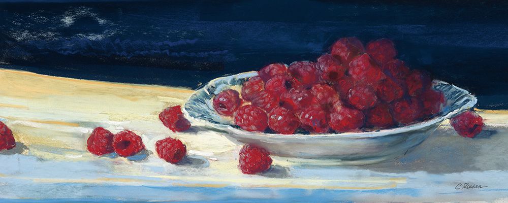 Bowl of Raspberries art print by Carol Rowan for $57.95 CAD