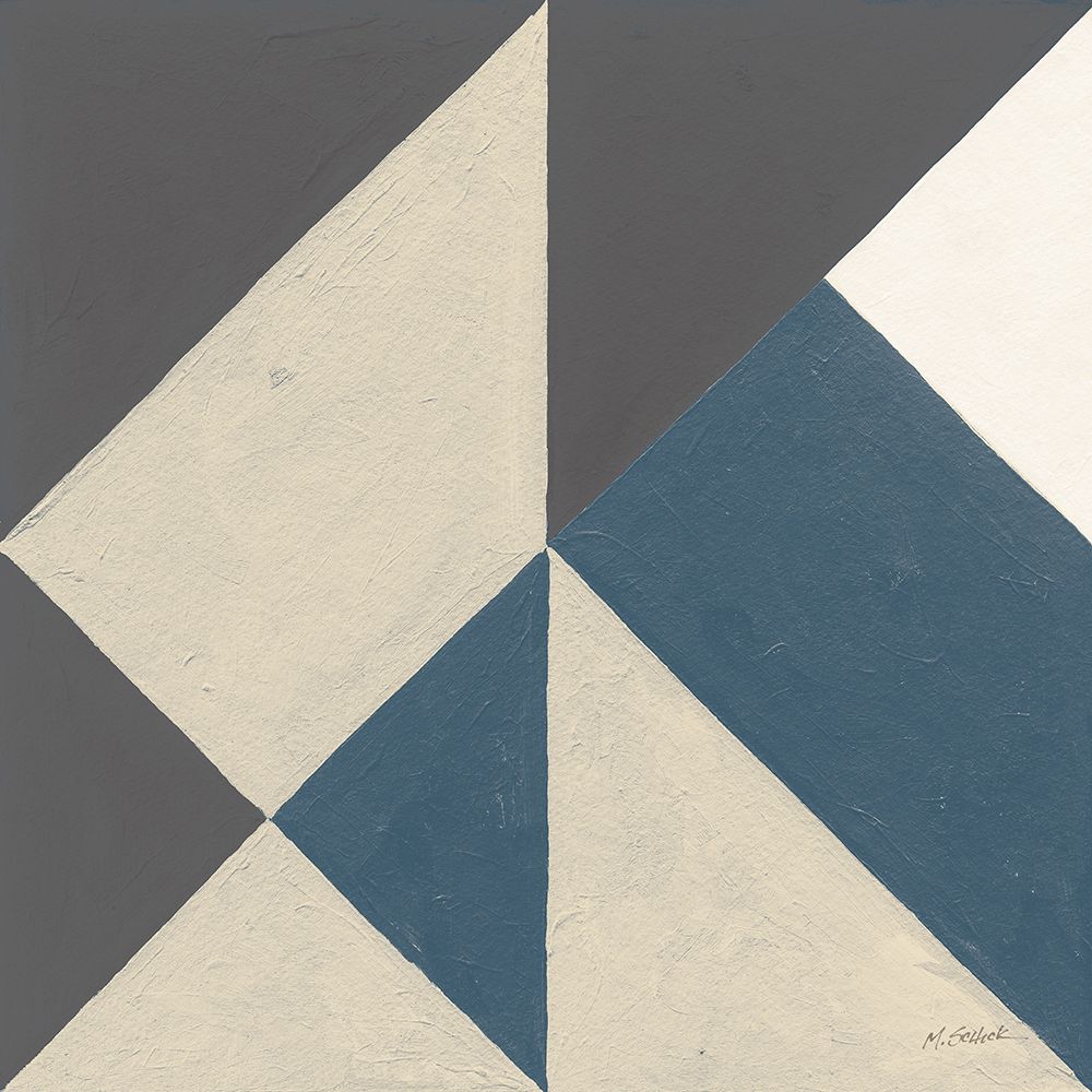 Triangles I Teal Crop art print by Mike Schick for $57.95 CAD