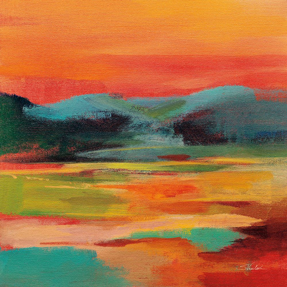 Flower Hill Sunset I art print by Silvia Vassileva for $57.95 CAD