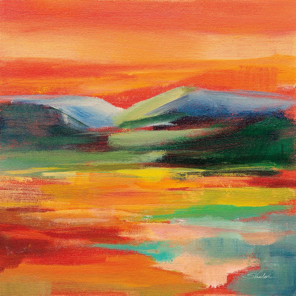 Flower Hill Sunset II art print by Silvia Vassileva for $57.95 CAD