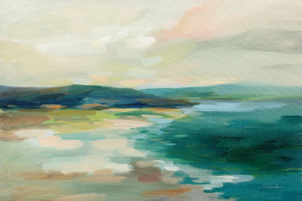 Pastel Lake art print by Silvia Vassileva for $57.95 CAD
