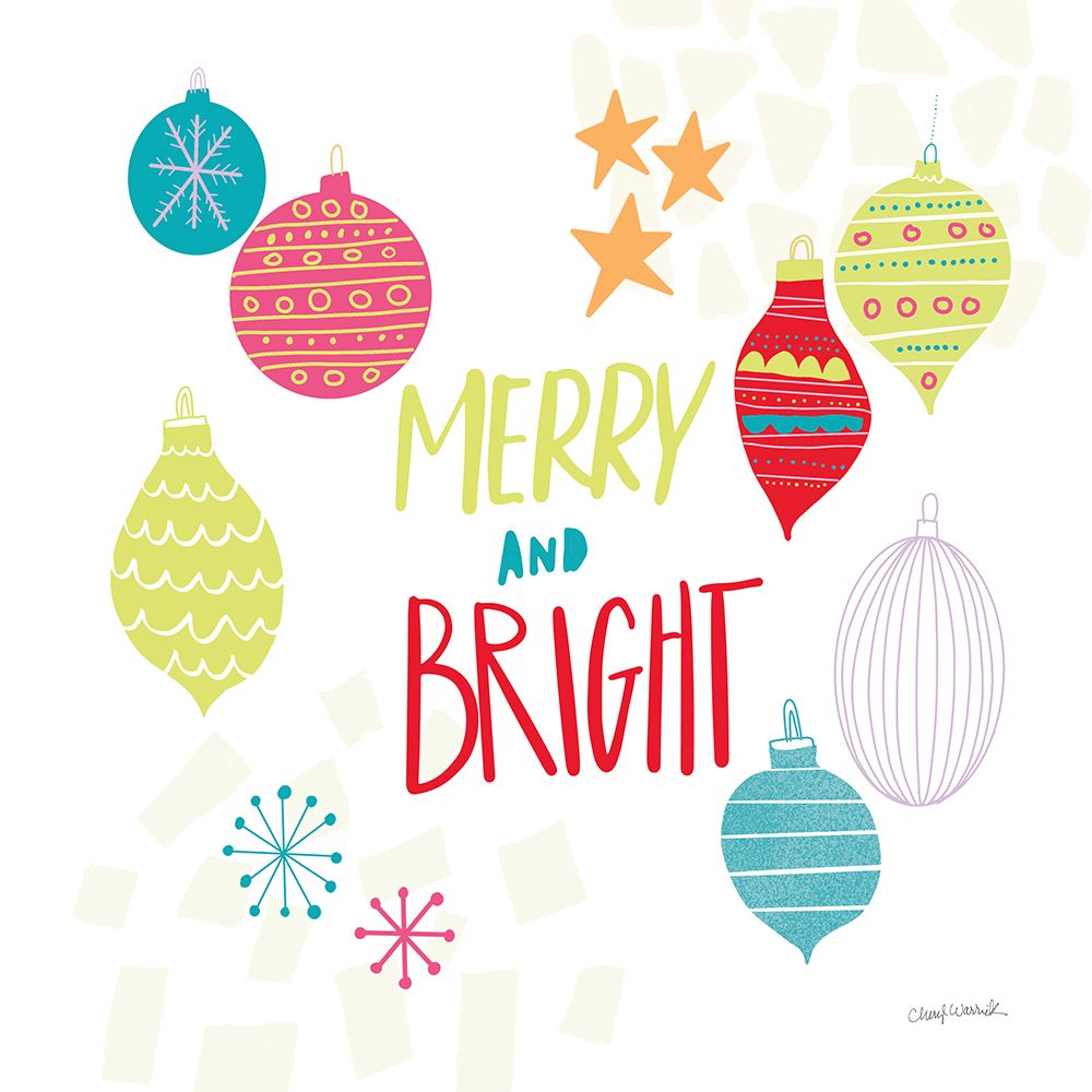 Peace Love Joy IV Bright art print by Cheryl Warrick for $57.95 CAD