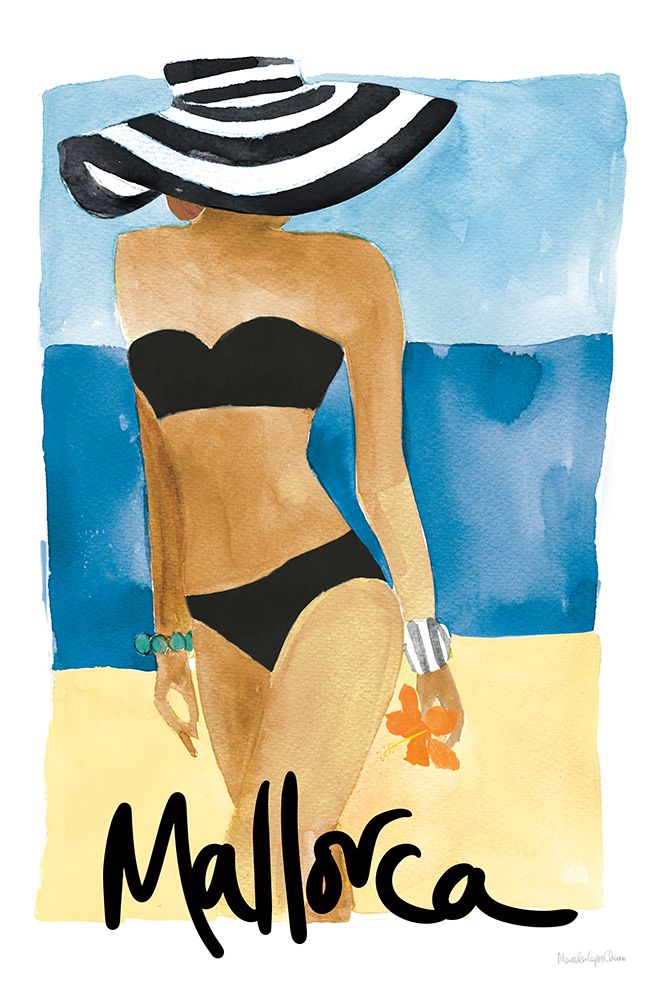 Mallorca Girl art print by Mercedes Lopez Charro for $57.95 CAD