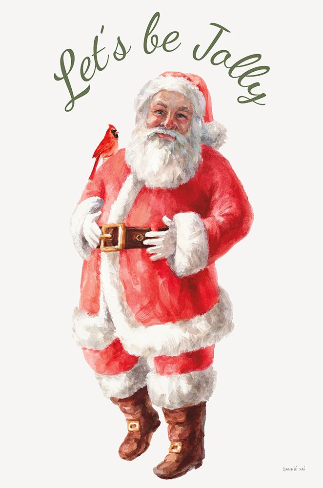 Jolly Santa art print by Danhui Nai for $57.95 CAD
