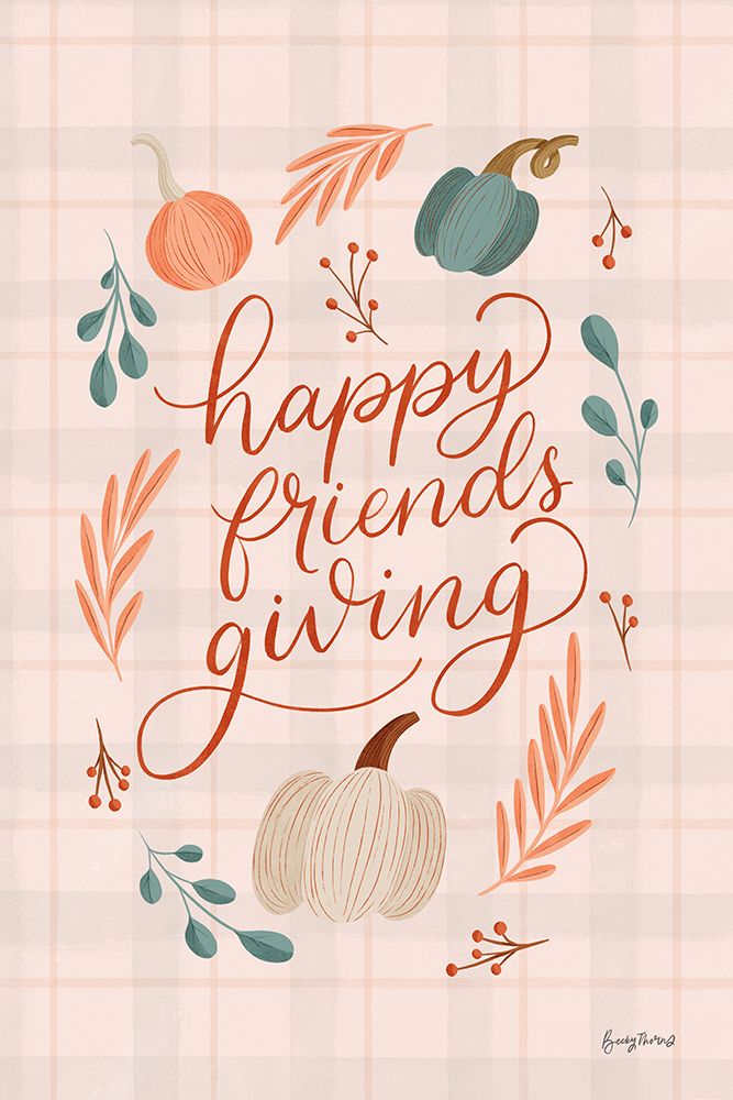 Friendsgiving II art print by Becky Thorns for $57.95 CAD