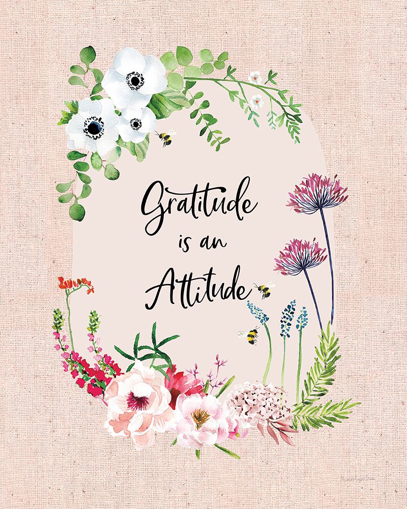 Gratitude Flowers II Linen art print by Mercedes Lopez Charro for $57.95 CAD