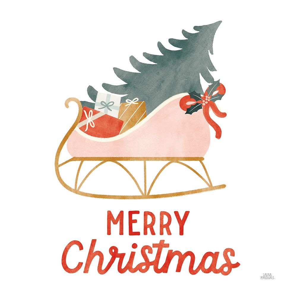 Christmas Sleigh art print by Laura Marshall for $57.95 CAD