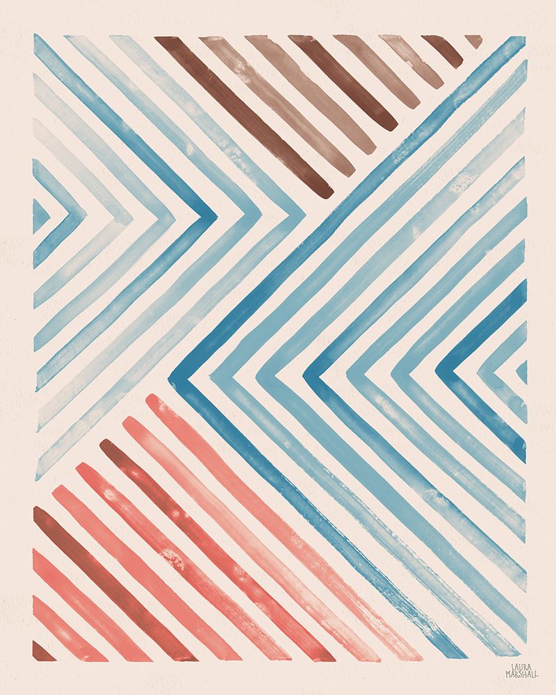 Red and Blue Sunset I art print by Laura Marshall for $57.95 CAD