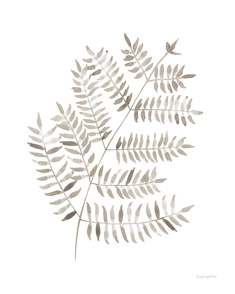 Woodland Fern Khaki art print by Mercedes Lopez Charro for $57.95 CAD