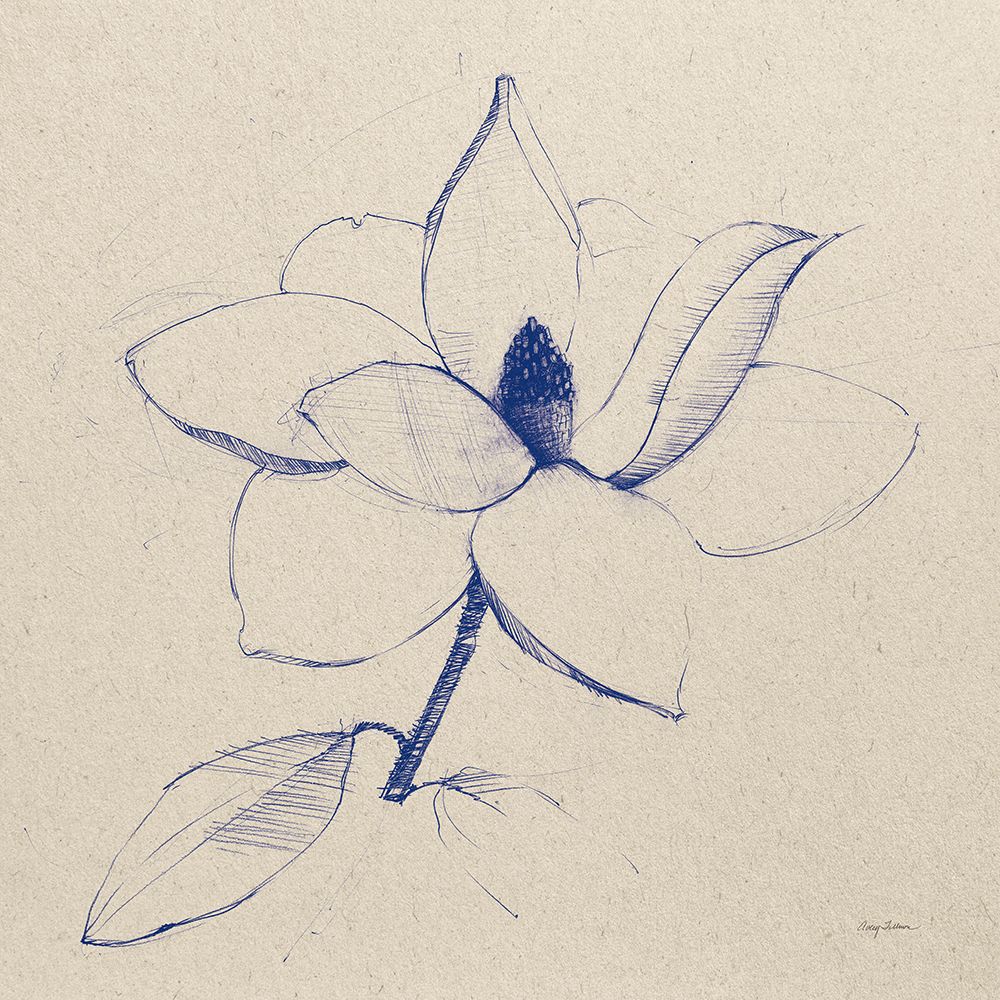 Modern Vintage Floral II Indigo art print by Avery Tillmon for $57.95 CAD