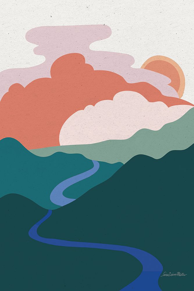 Hills and Valleys I Light v2 art print by Sara Zieve Miller for $57.95 CAD