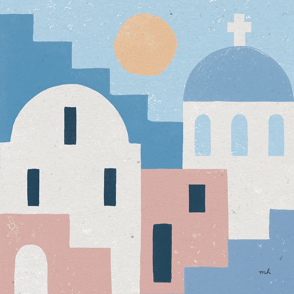 Santorini Summer I Sq art print by Moira Hershey for $57.95 CAD