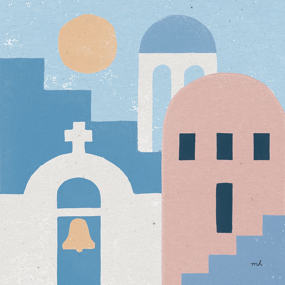 Santorini Summer II Sq art print by Moira Hershey for $57.95 CAD