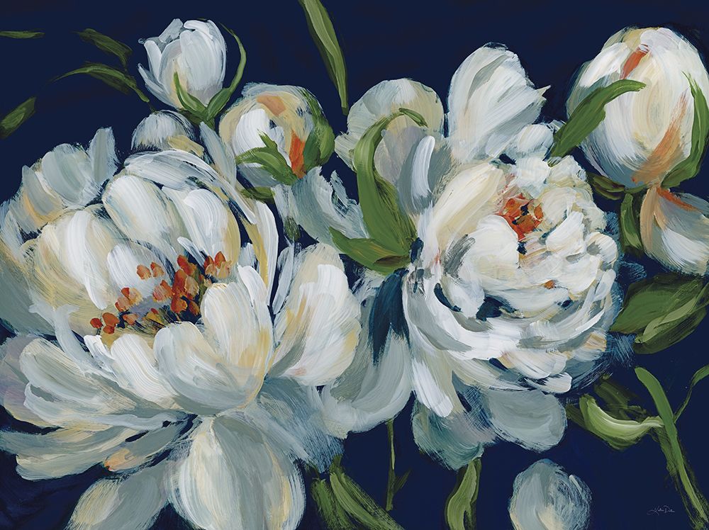 Peony Season I Navy art print by Katrina Pete for $57.95 CAD
