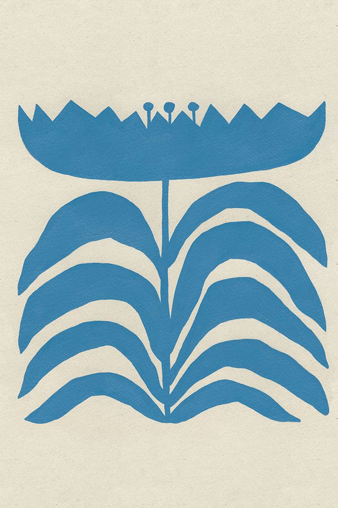 Delighted III Blue Vertical art print by Moira Hershey for $57.95 CAD