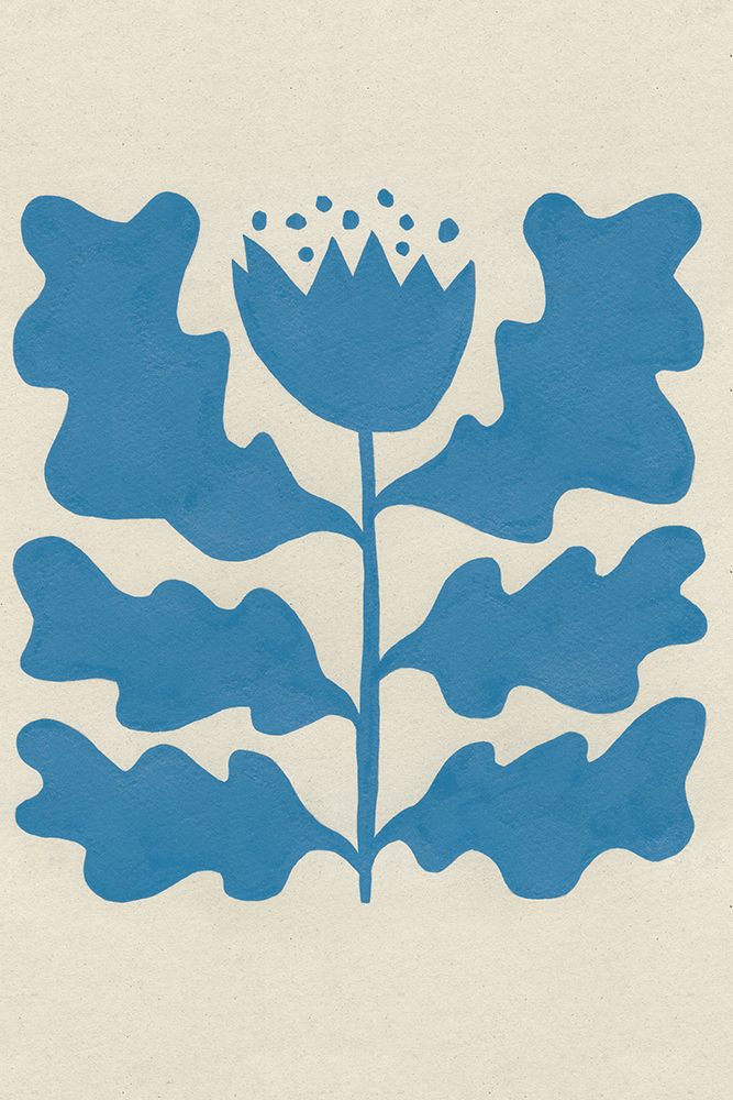 Delighted IV Blue Vertical art print by Moira Hershey for $57.95 CAD