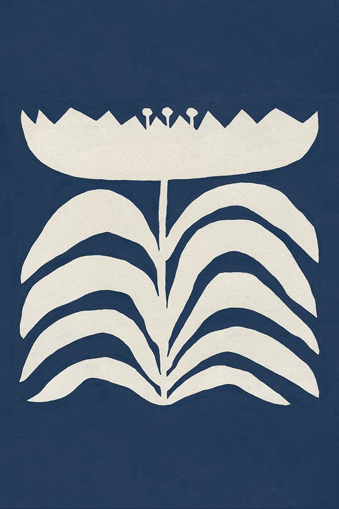 Delighted II Navy Vertical art print by Moira Hershey for $57.95 CAD