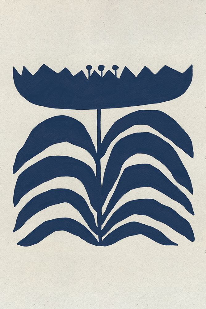 Delighted III Navy Vertical art print by Moira Hershey for $57.95 CAD
