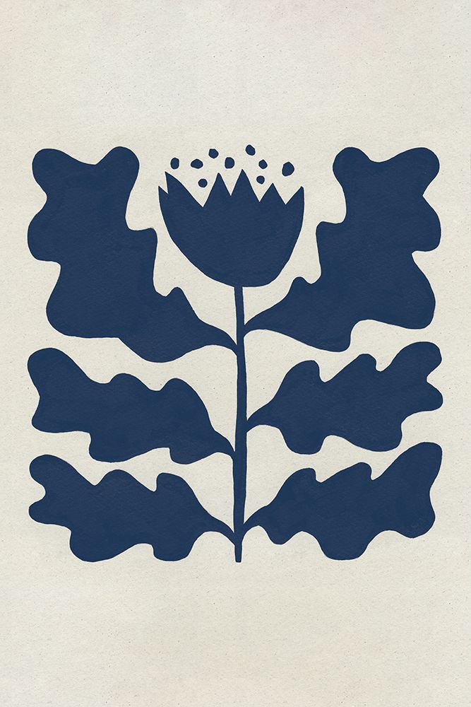 Delighted IV Navy Vertical art print by Moira Hershey for $57.95 CAD