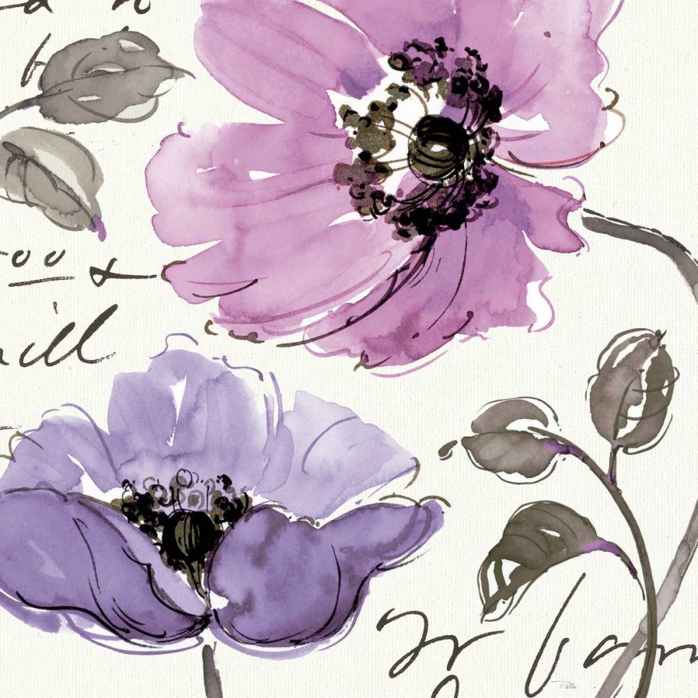 Floral Waltz Plum I art print by Pela Studio for $57.95 CAD