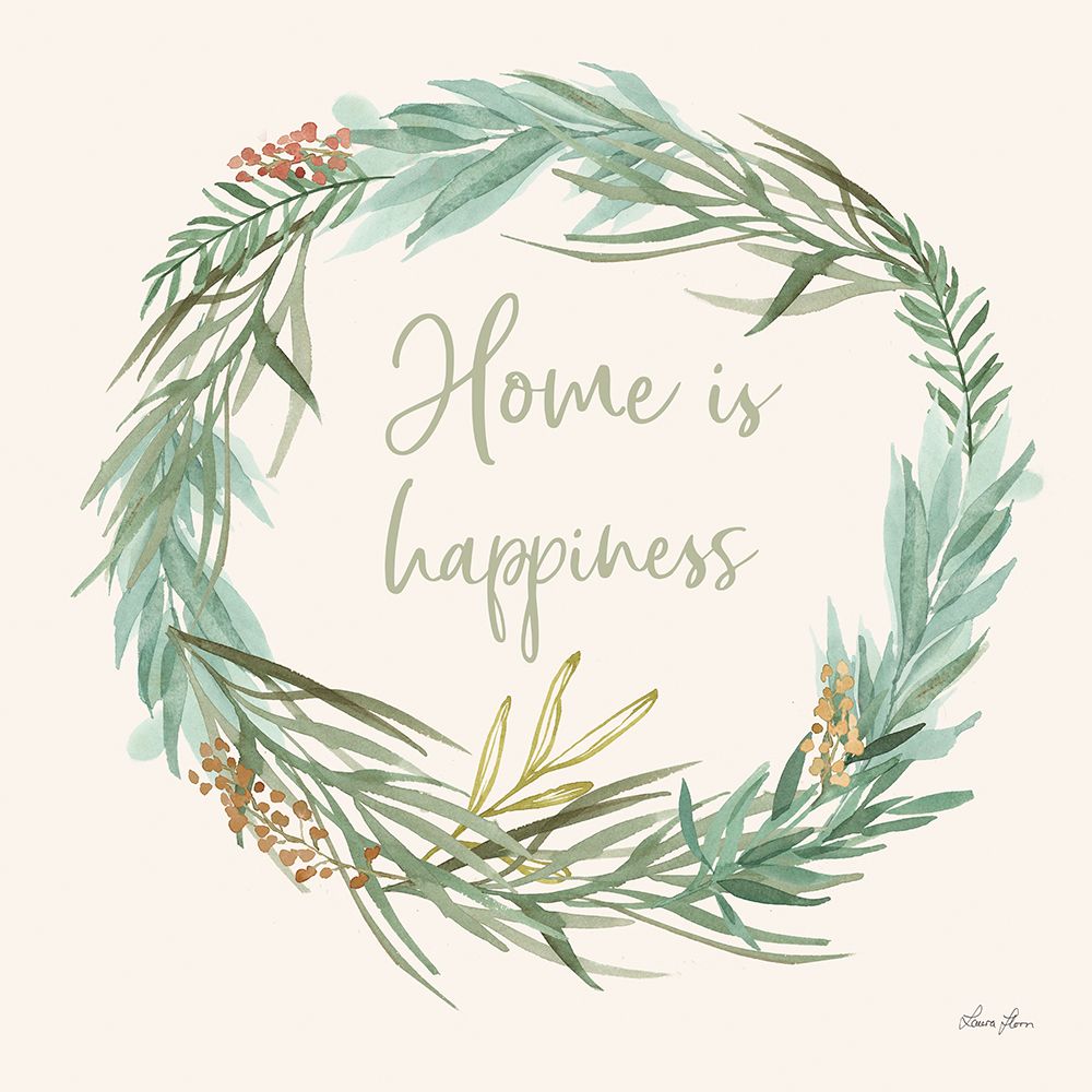 Leaf and Stem Wreath I art print by Laura Horn for $57.95 CAD