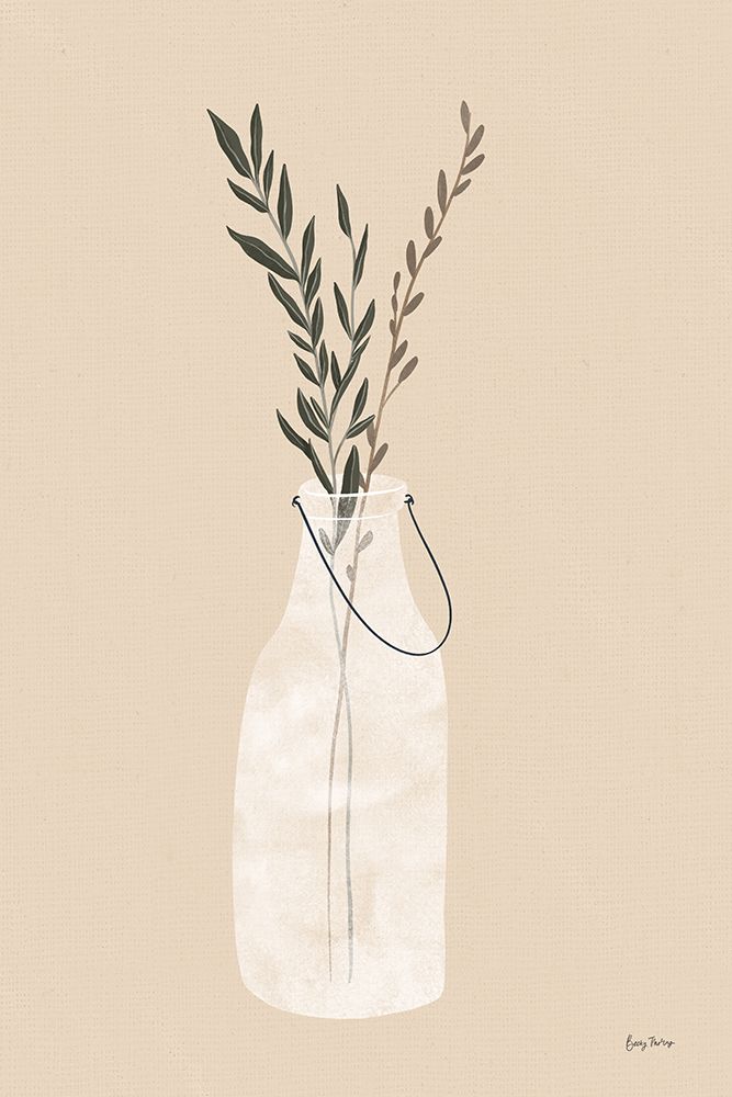 Natural Vessels II Linen Tan art print by Becky Thorns for $57.95 CAD