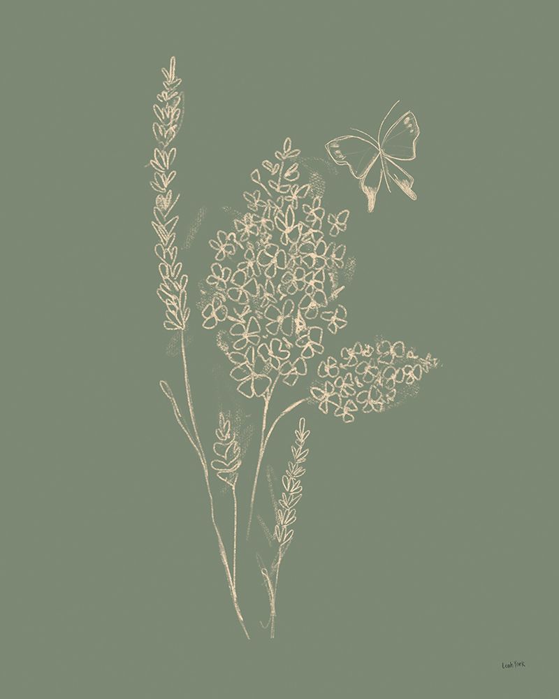 Among Wildflowers I Sage art print by Leah York for $57.95 CAD