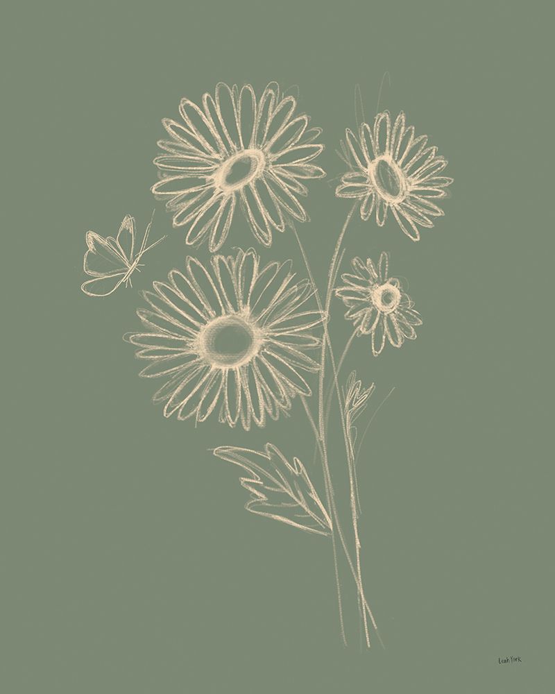 Among Wildflowers III Sage art print by Leah York for $57.95 CAD