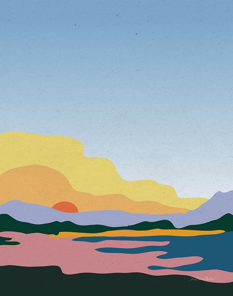 Hills and Valleys III No Clouds art print by Sara Zieve Miller for $57.95 CAD