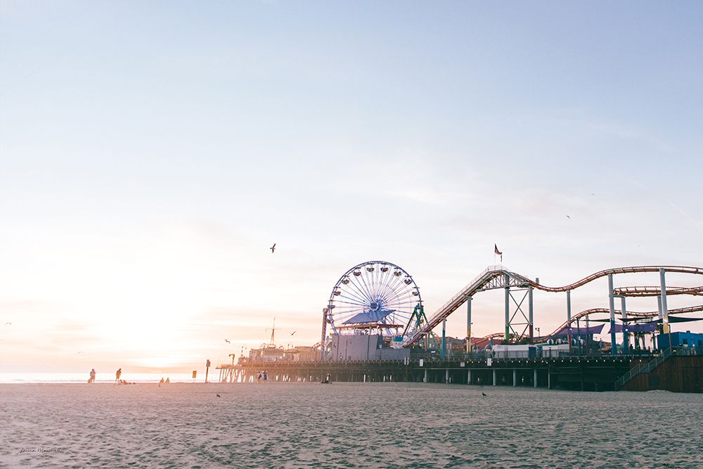 Santa Monica Pier art print by Laura Marshall for $57.95 CAD